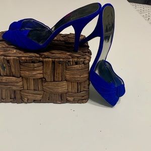 Guess by Marciano cobalt blue-sandal heels